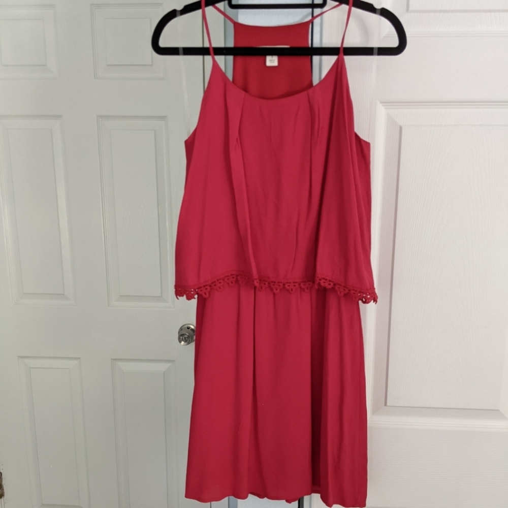 NWOT Francesca's Collections Miami Tiered Red Dress - Small